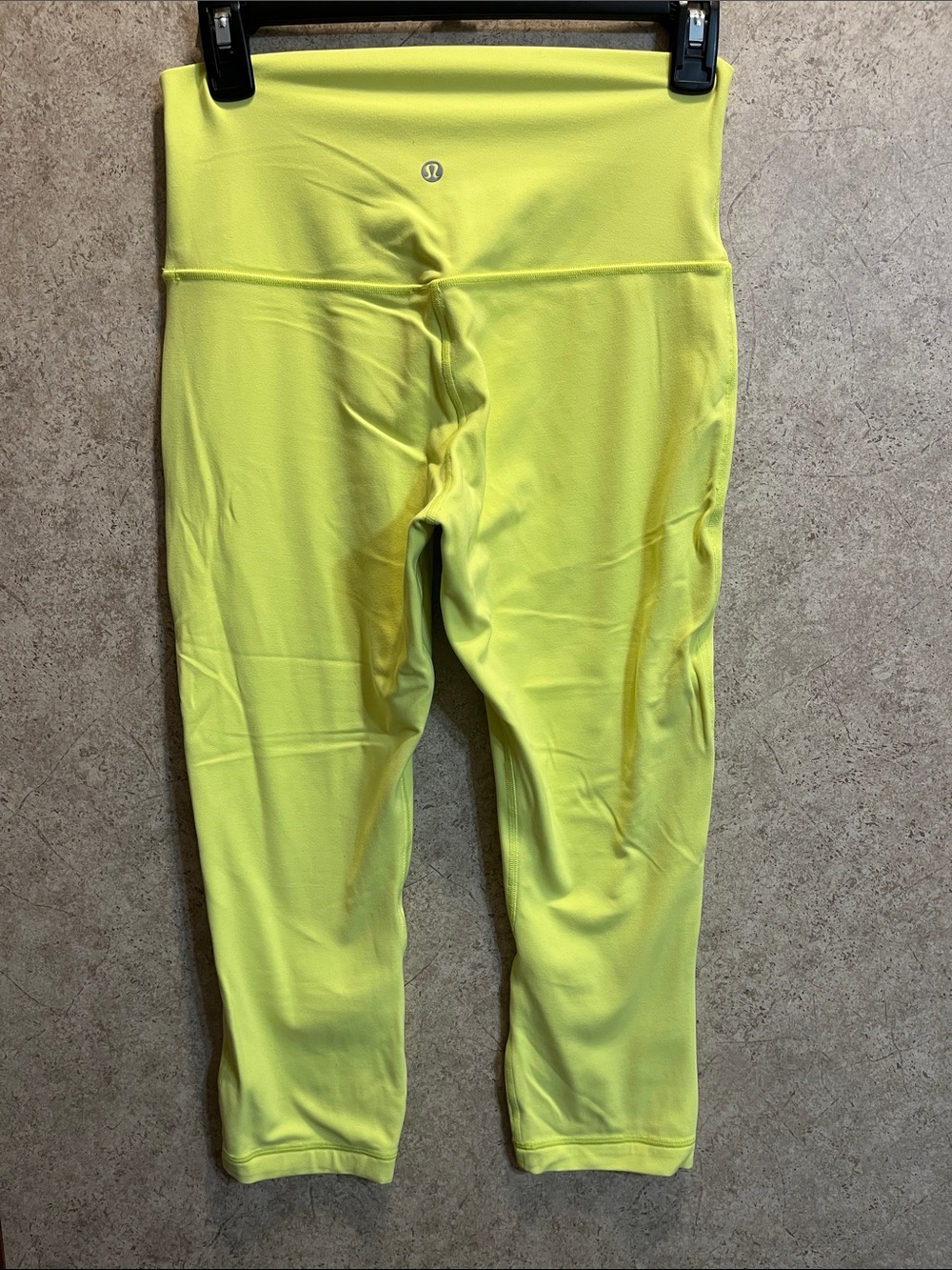 lululemon double align athletica Neon Yellow Crop Leggings
